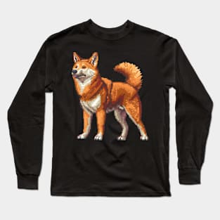 Pixelated Dingo Artistry Long Sleeve T-Shirt